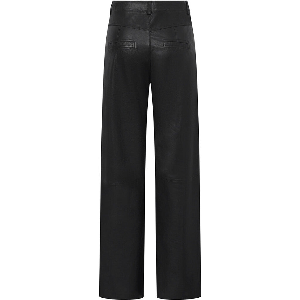 Depeche leather wear Boa leather pants - full length (HW) Pants 099 Black (Nero)