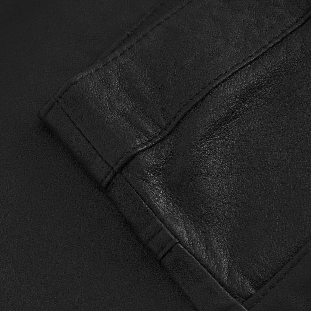 Depeche leather wear Boa leather pants - full length (HW) Pants 099 Black (Nero)