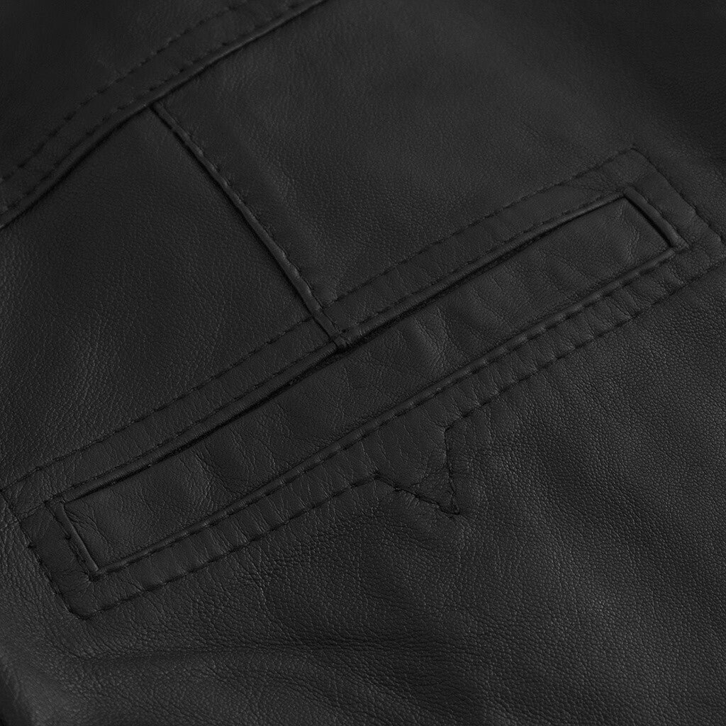 Depeche leather wear Boa leather pants - full length (HW) Pants 099 Black (Nero)