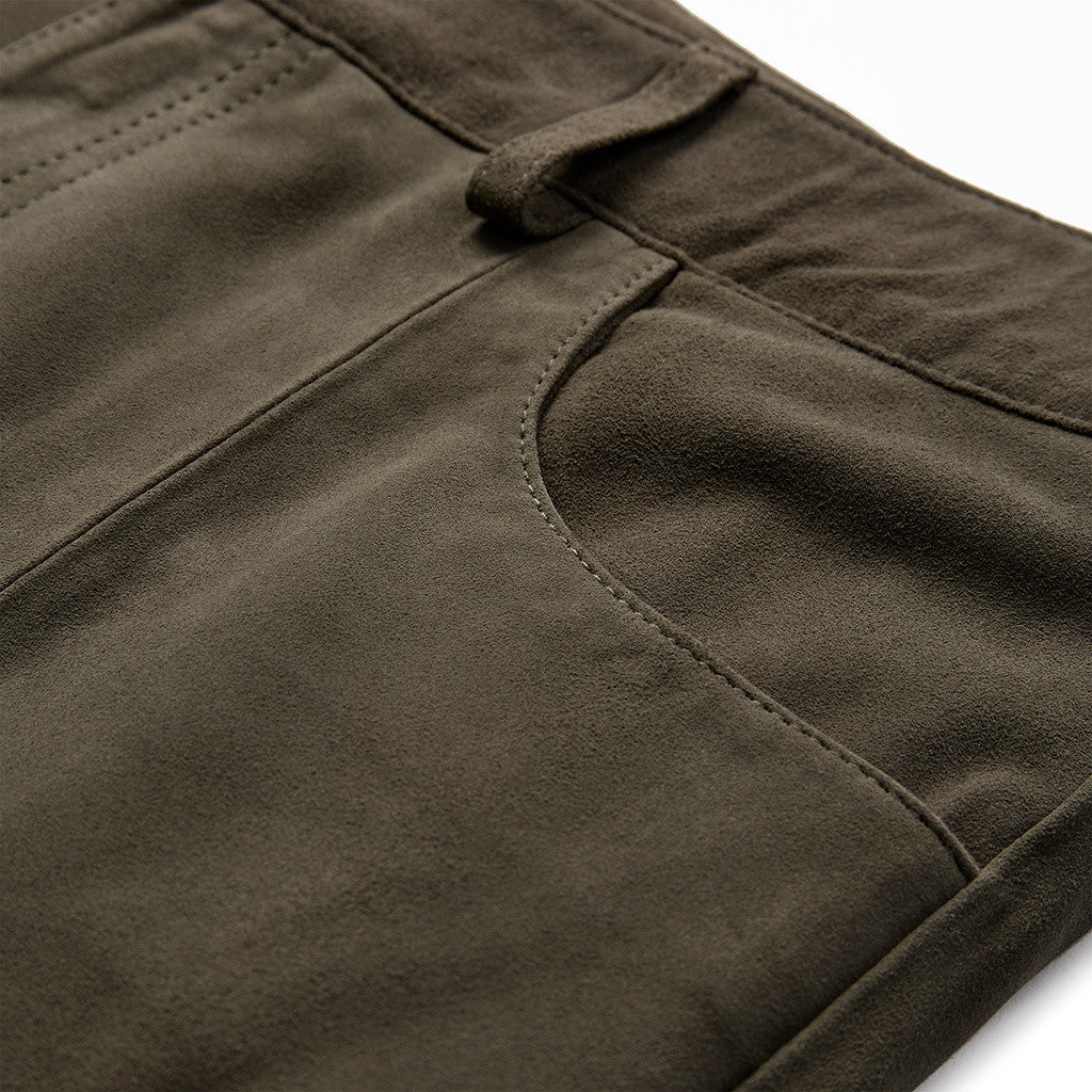 Depeche leather wear Boa suede pants Pants 054 Khaki