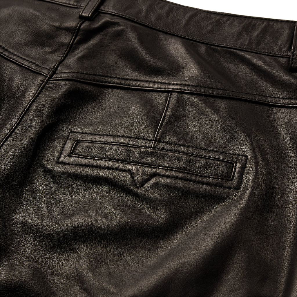 Depeche leather wear Boa skinny leg leather pants Pants 008 Chocolate