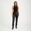 Depeche leather wear Boa skinny leg leather pants Pants 099 Black