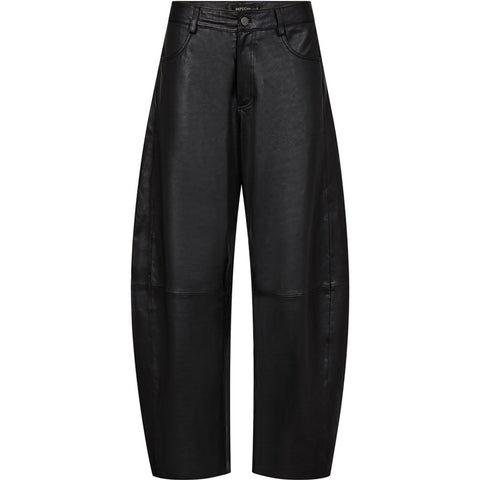 Depeche leather wear Boel barrel trousers in lamb leather Pants 099 Black (Nero)