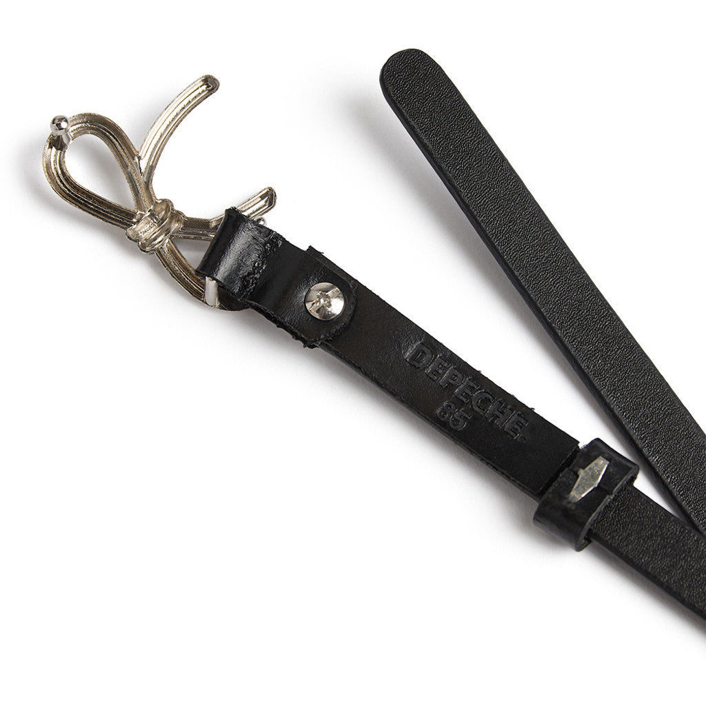DEPECHE Bow Belt Belt 187 Black/Silver
