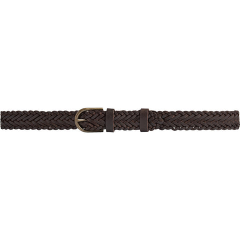 DEPECHE Braided belt Belt 211 Chocolate/Brass