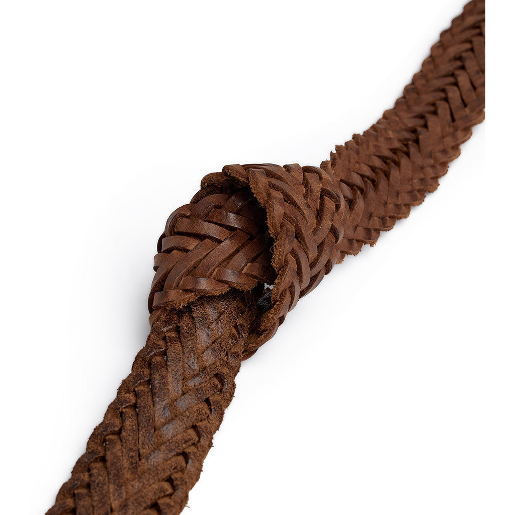 DEPECHE Braided belt Belts 014 Cognac