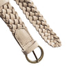 DEPECHE Braided narrow belt in soft leather Belt 011 Sand