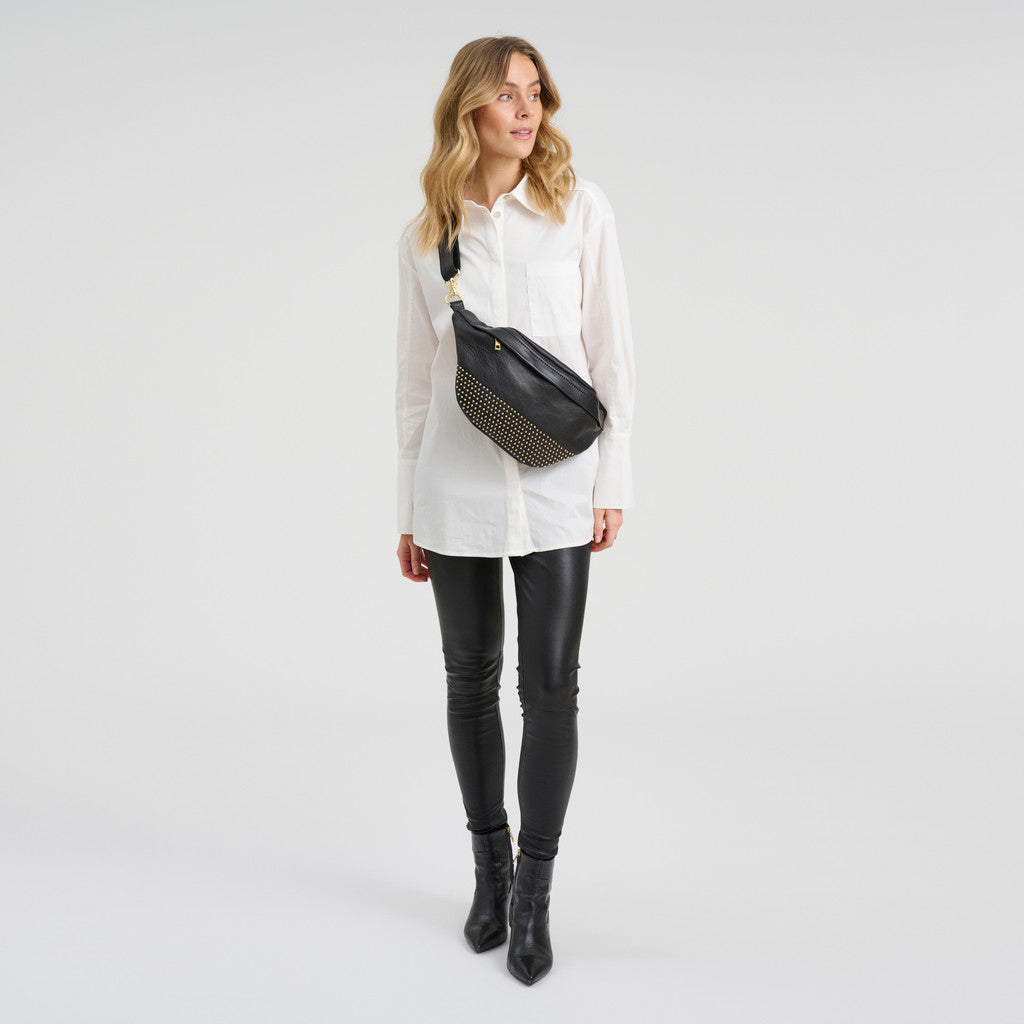 DEPECHE Bucharest sheep leather bumbag Bumbag 099 Black