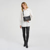DEPECHE Bucharest sheep leather shoulder bag Shoulderbag / Handbag 099 Black