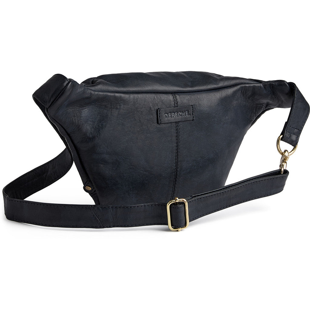 DEPECHE Bumbag in a buttery soft leather quality Bumbag 285 Midnight Blue