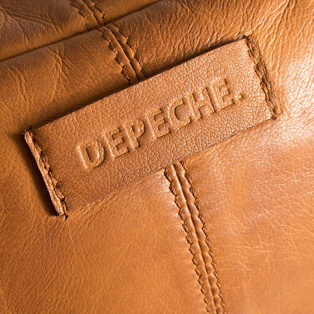 DEPECHE Classic must-have leather bumbag Bumbag 014 Cognac