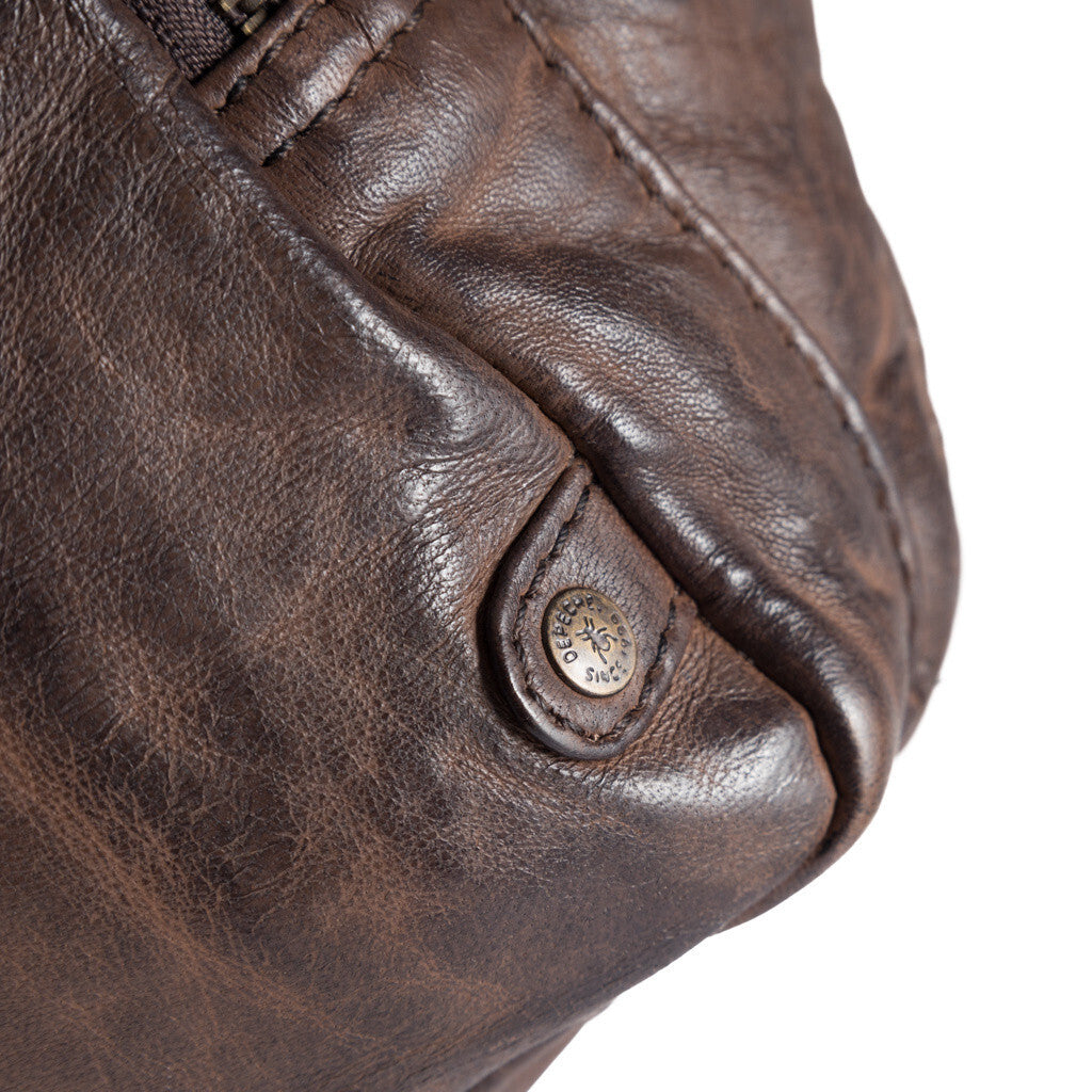 DEPECHE Classic must-have leather bumbag Bumbag 068 Winter brown