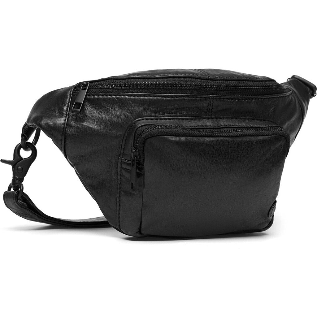 DEPECHE Classic must-have leather bumbag Bumbag 226 Black / Black