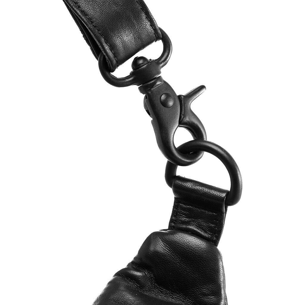 DEPECHE Classic must-have leather bumbag Bumbag 226 Black / Black