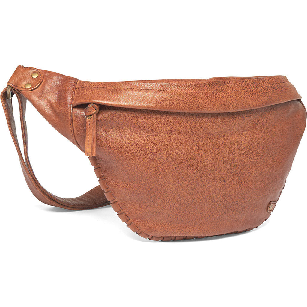 DEPECHE Bumbag with delicate edge stitching Bumbag 014 Cognac