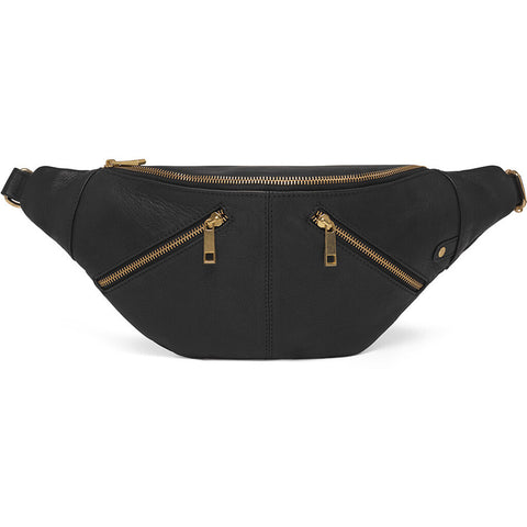 DEPECHE Bumbag with zipper details Bumbag 099 Black (Nero)