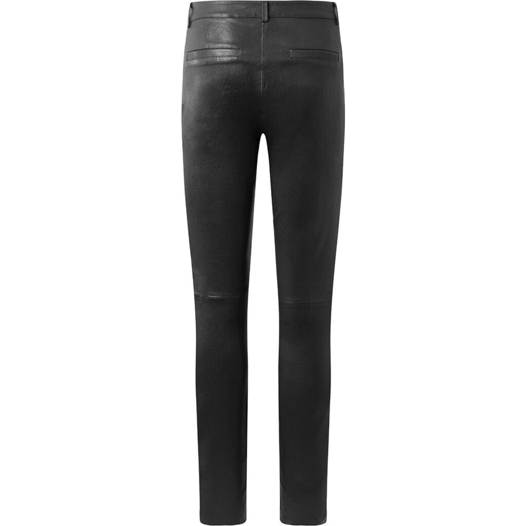 Depeche leather wear Caroline RW chino stretch leather pant Pants 099 Black (Nero)