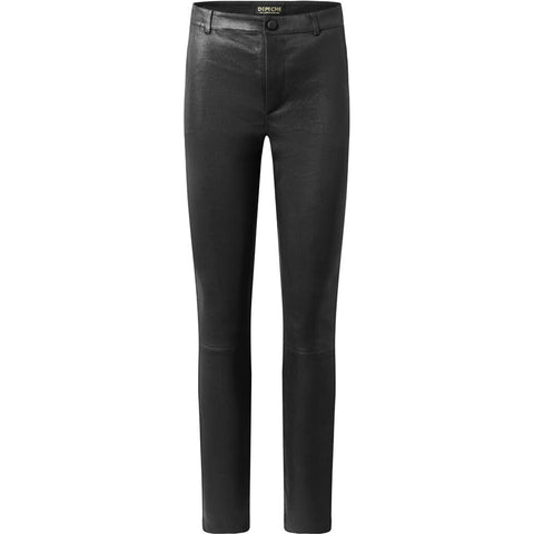 Depeche leather wear Caroline RW chino stretch leather pant Pants 099 Black (Nero)