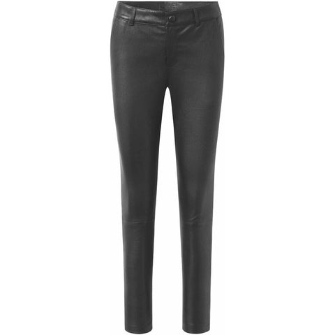 Depeche leather wear Caroline RW chino stretch leather pant Pants 129 Dark grey