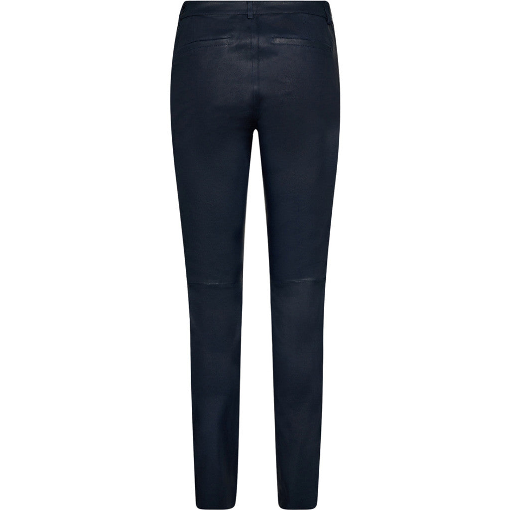 Depeche leather wear Caroline RW chino stretch leather pant Pants 285 Midnight Blue