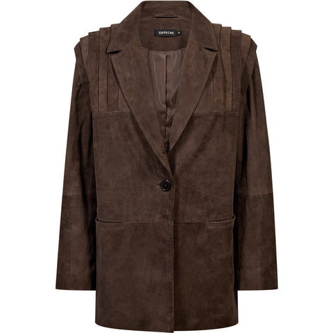 Depeche leather wear Carolo Suede Blazer Blazer 341 Warm Deer