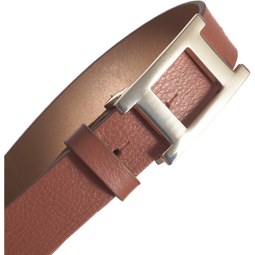 DEPECHE Classic belt Belts 040 Dark cognac