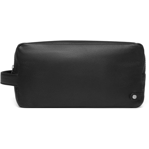 DEPECHE Classic cosmetic bag in soft leater Accessories 099 Black (Nero)