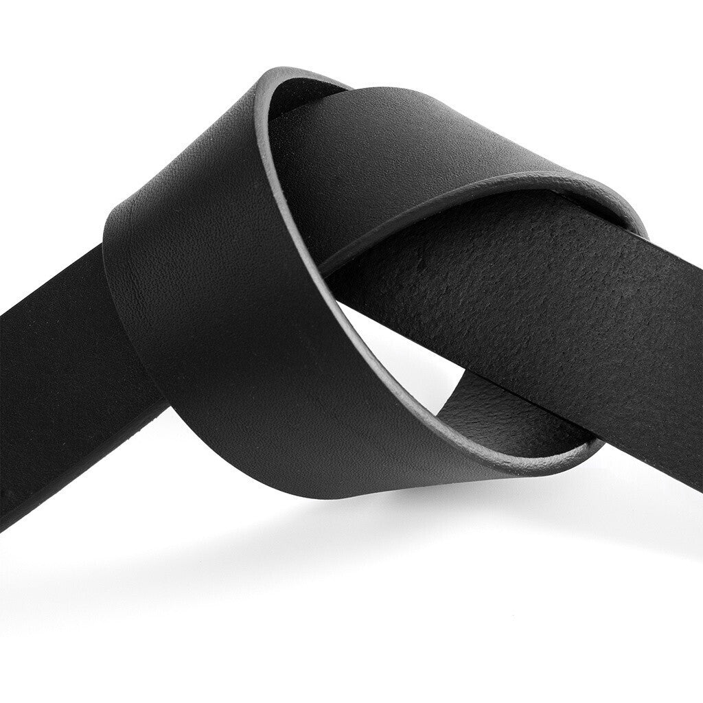 DEPECHE Classic jeans belt in delicious leather quality Belts 099 Black (Nero)