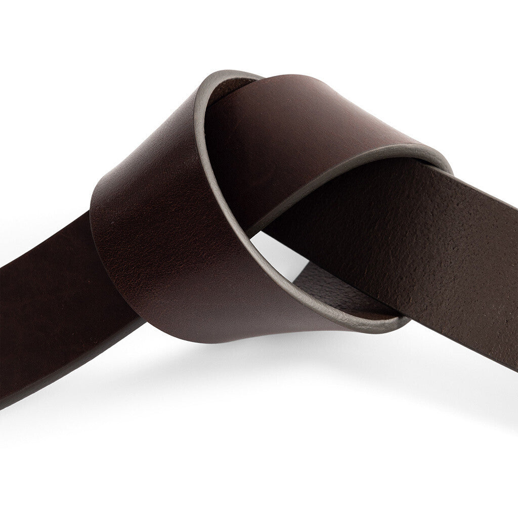 DEPECHE Classic jeans belt in delicious leather quality Belts 161 Dark brown