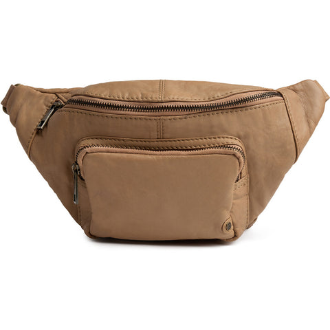 DEPECHE Classic must-have leather bumbag Bumbag 156 Camel