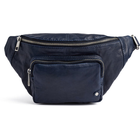 DEPECHE Classic must-have leather bumbag Bumbag 178 Navy