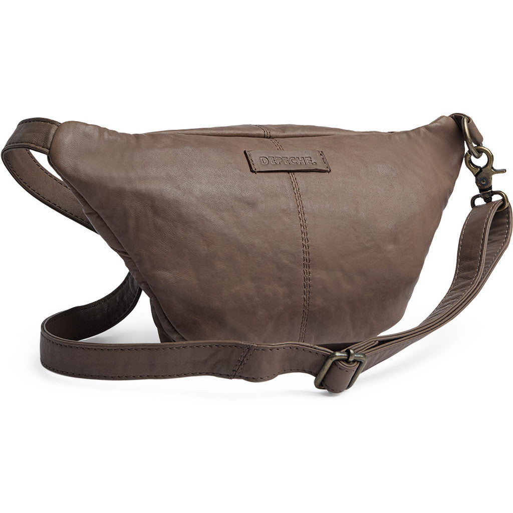 DEPECHE Classic must-have leather bumbag Bumbag 250 Dark Taupe