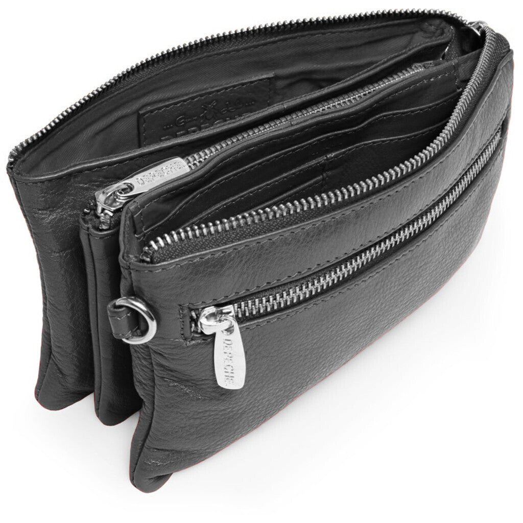 DEPECHE Classic small bag/ clutch in soft leather Small bag / Clutch 099 Black (Nero)