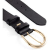 DEPECHE Classy belt in soft leather Belt 099 Black