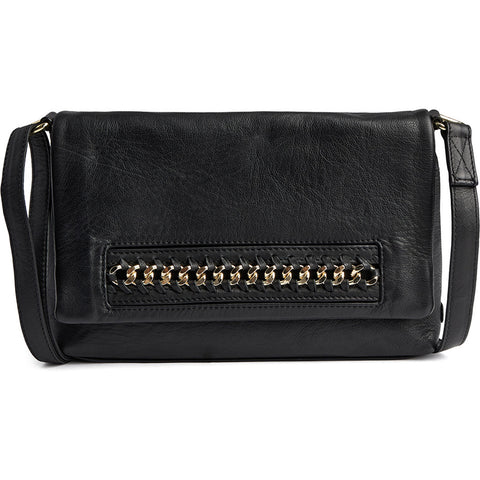 DEPECHE Clutch with chain detail Clutch 099 Black (Nero)