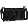 DEPECHE Clutch with fringes Clutch 099 Black (Nero)