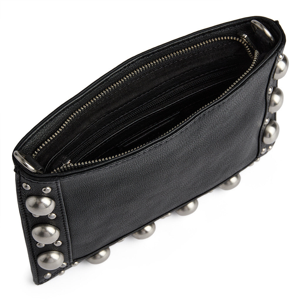 DEPECHE Clutch with studs Clutch 099 Black (Nero)
