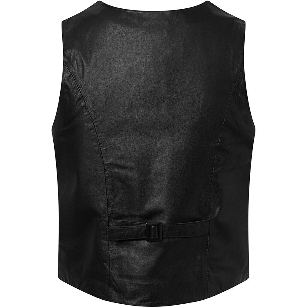 Depeche leather wear Cool Kate vest in delicious quality Vest 099 Black (Nero)