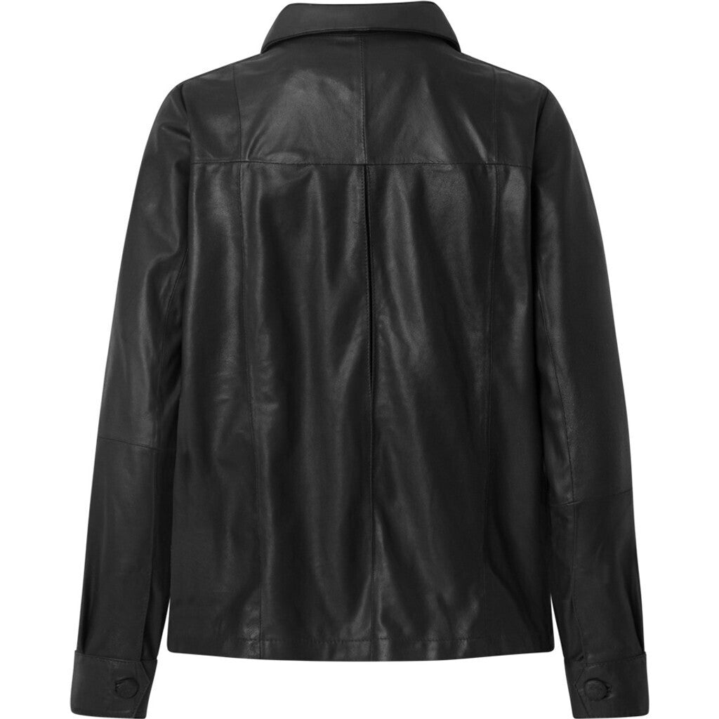 Depeche leather wear Cool Lenoa leather jacket in soft quality Jackets 099 Black (Nero)