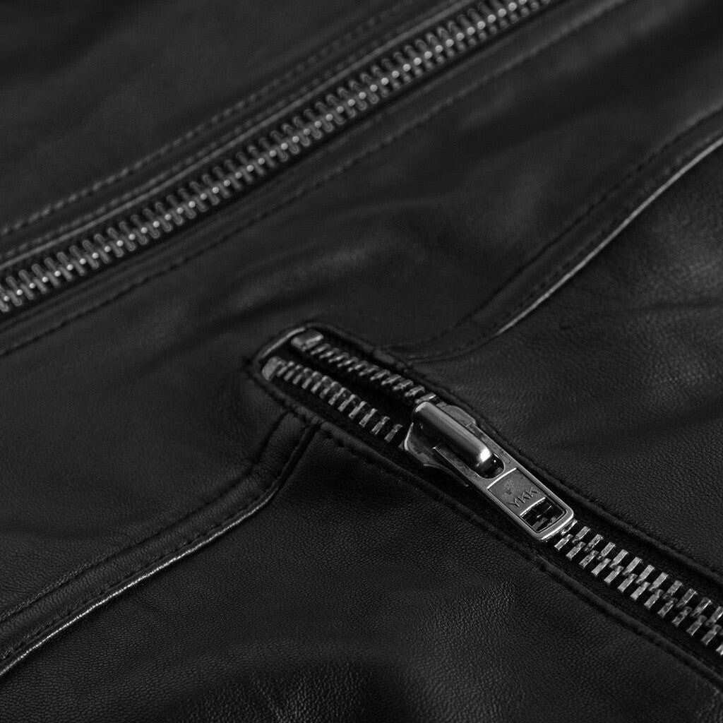 Depeche leather wear Cool and raw biker jacket in soft quality Jackets 099 Black (Nero)