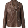Depeche leather wear Cool and raw biker jacket in soft quality Jackets 186 Cacao