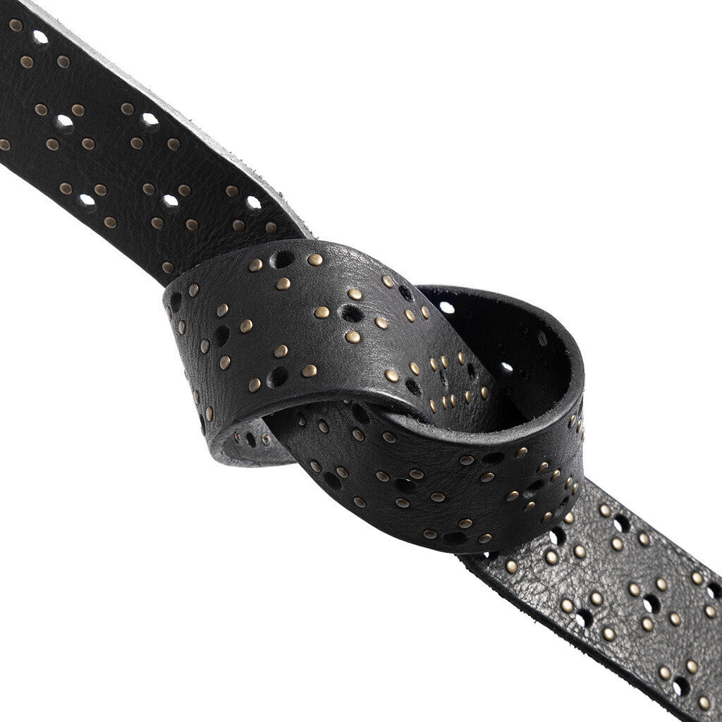 DEPECHE Cool jeans belt with studs Belts 099 Black (Nero)