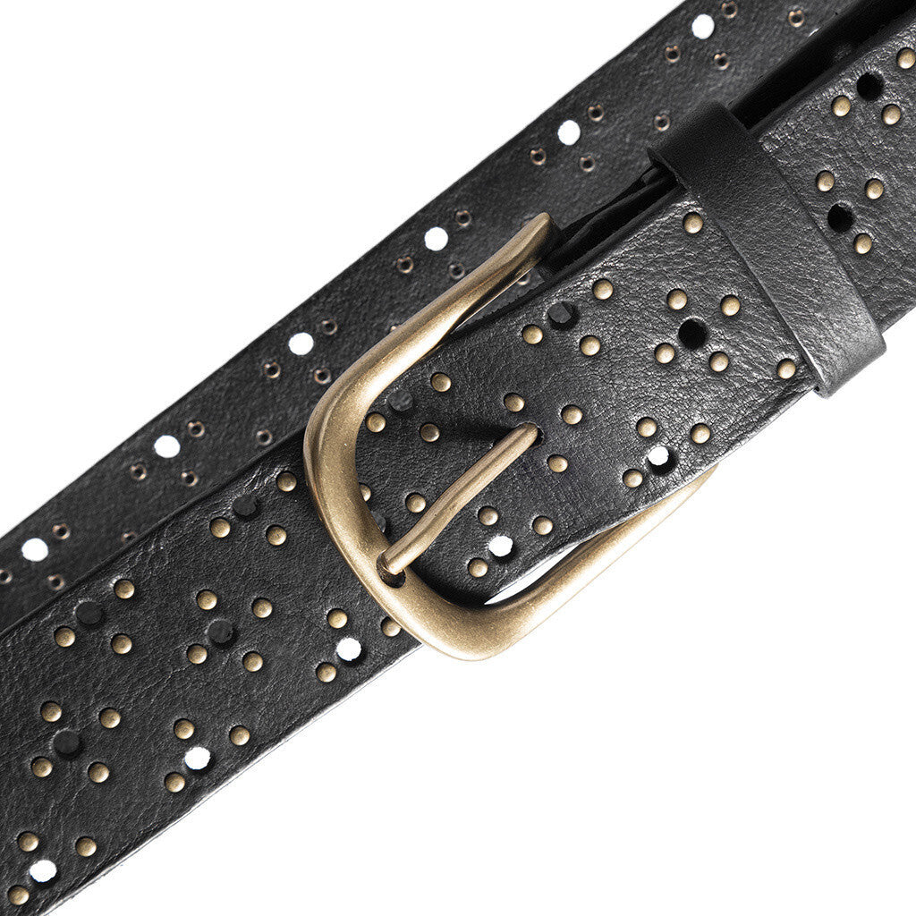 DEPECHE Cool jeans belt with studs Belts 099 Black (Nero)