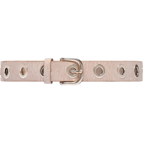 DEPECHE Cool jeans leather belt decorated with large eyelets Belts 011 Sand