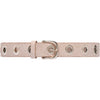 DEPECHE Cool jeans leather belt decorated with large eyelets Belts 011 Sand