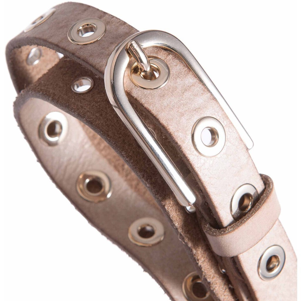 DEPECHE Cool narrow belt with details Belts 011 Sand