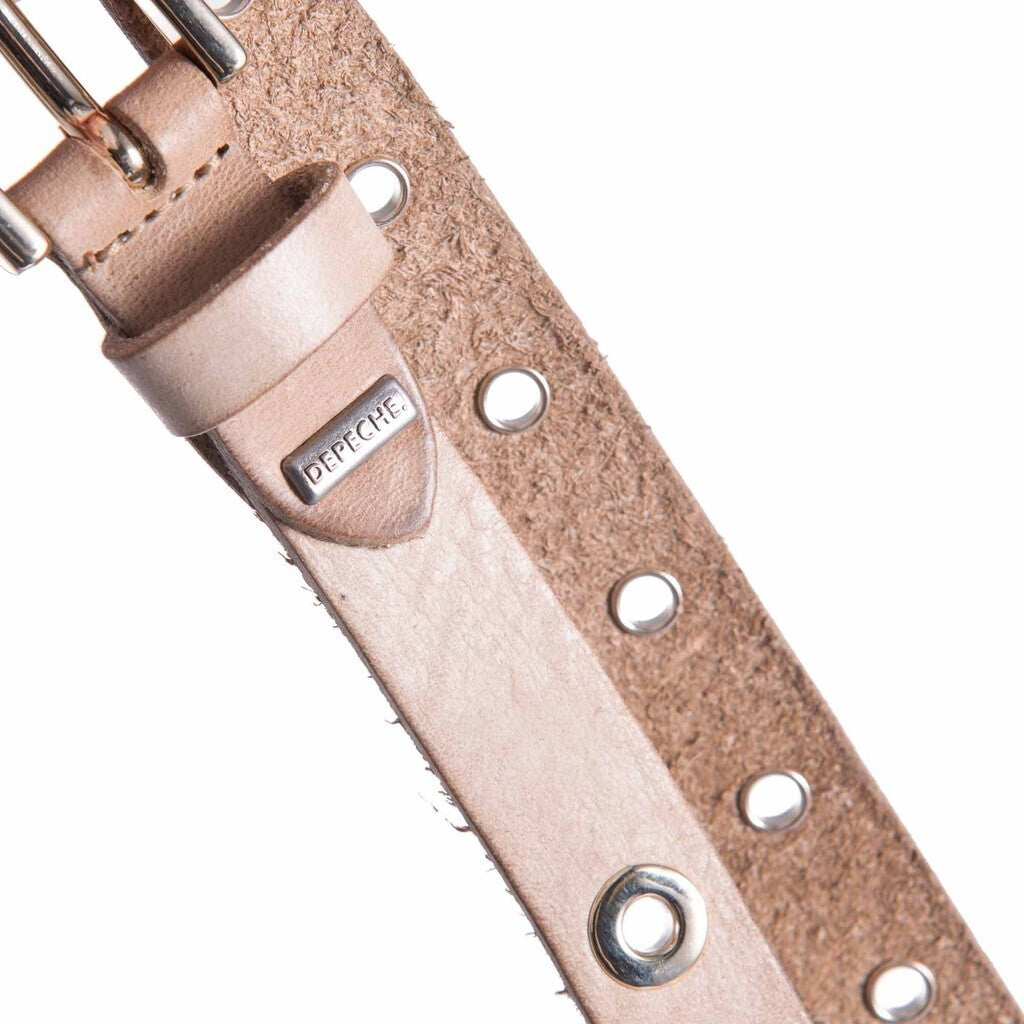 DEPECHE Cool narrow belt with details Belts 011 Sand