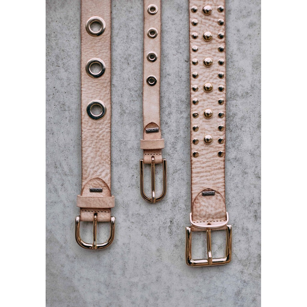 DEPECHE Cool narrow belt with details Belts 011 Sand