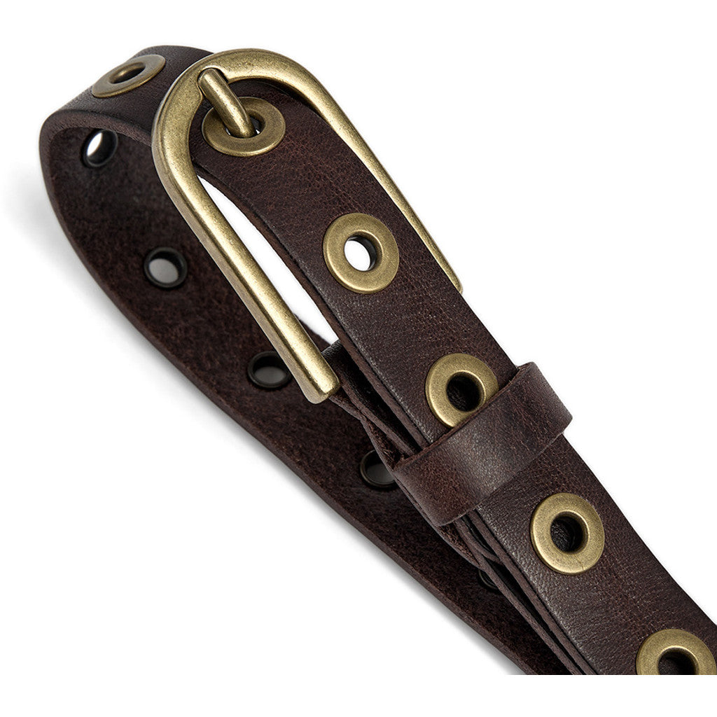 DEPECHE Cool narrow belt with details Belts 161 Dark brown