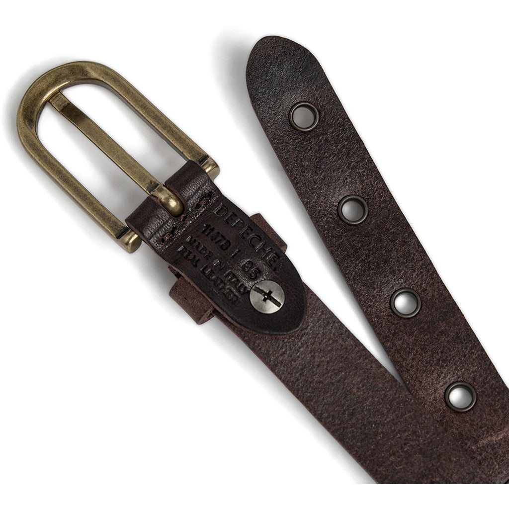 DEPECHE Cool narrow belt with details Belts 161 Dark brown